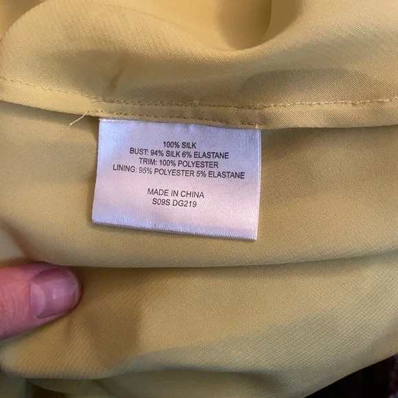 KAREN MILLEN Silk Chartreuse Ruffled Dress - Picture 10 of 11